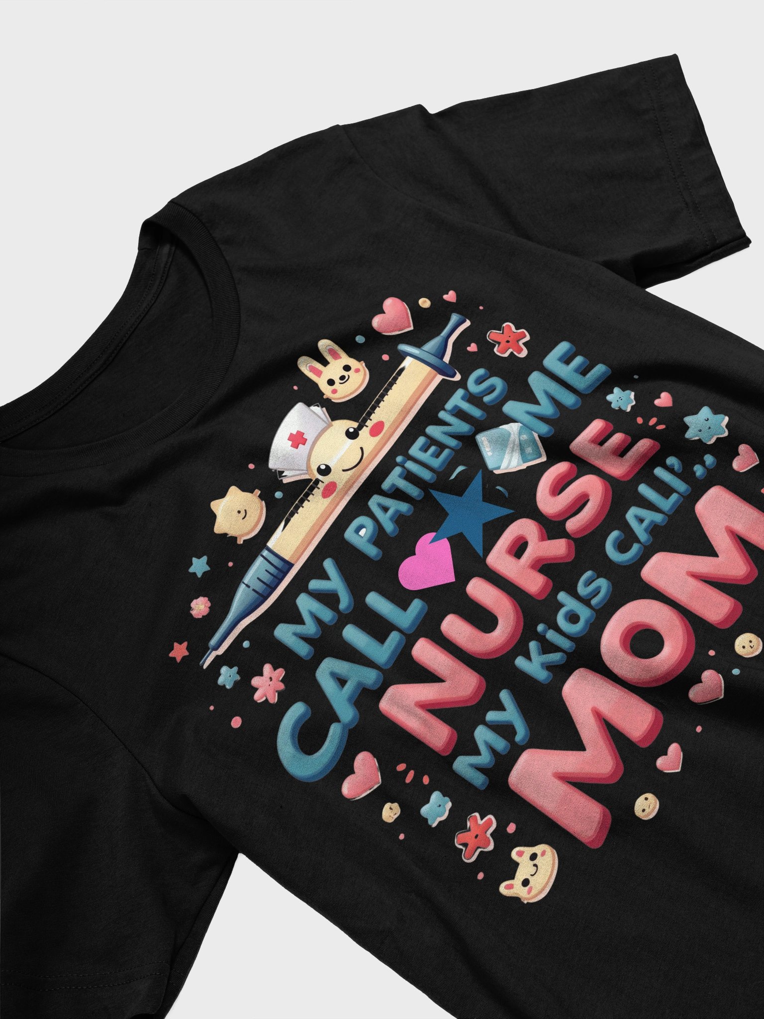 Nurse Mom Playful Syringe T-Shirt product image (51)