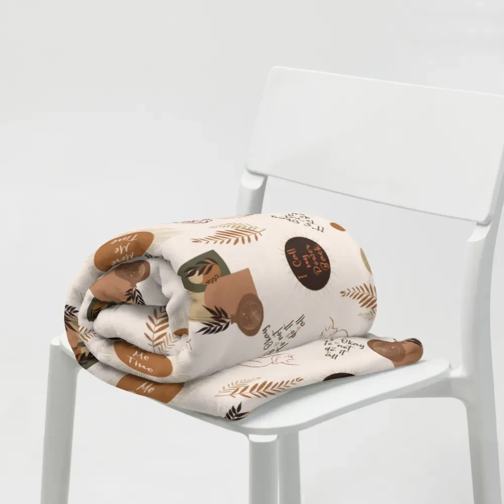 Aesthetic Menopause Self-Care Quotes Blanket product image (10)
