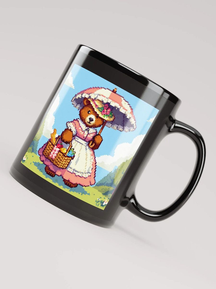 Pixel Art Momma Bear Southern Belle Black Mug product image (4)