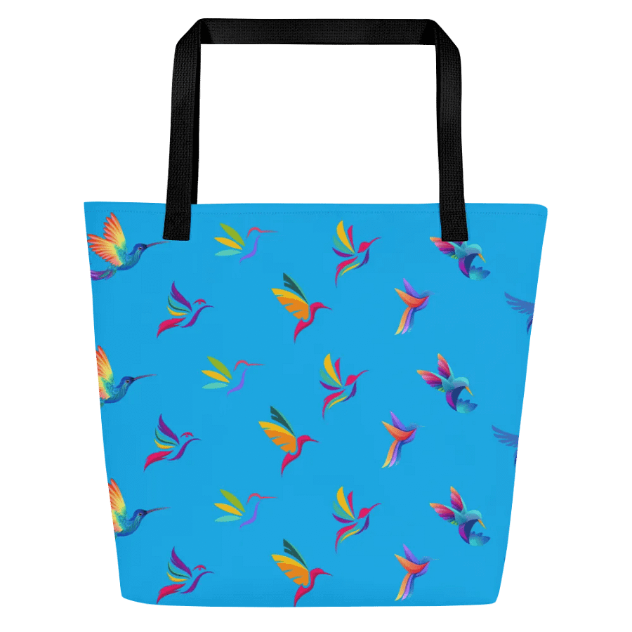 Vibrant hummingbird All-Over Tote Bag for moms dads birdlovers product image (3)