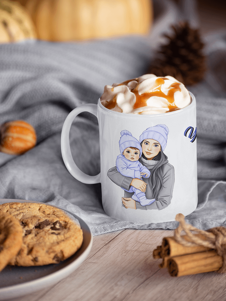 💙Sip in Style, Supermom!💙 (Blue eyes, Black hair) product image (1)