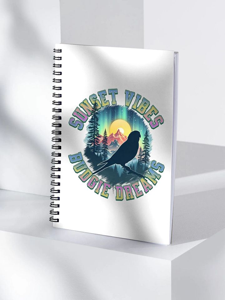 Sunset Vibes Budgie Dreams Spiral Notebook product image (1)