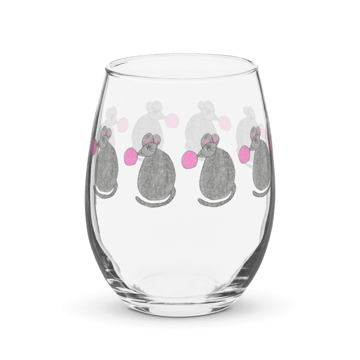 Bubblegum mouse Stemless Wine Glass product image (1)