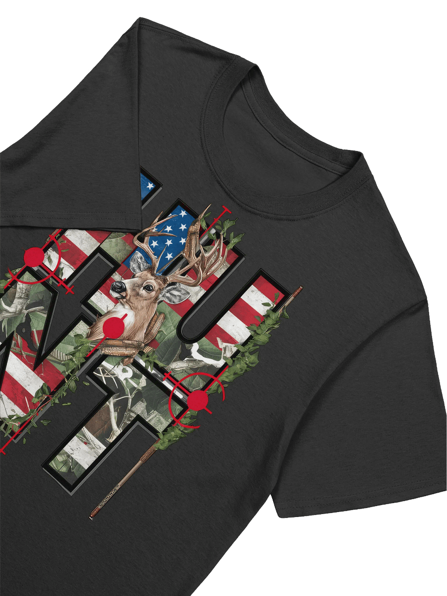 Patriotic Hunt - American Flag Deer Hunting Graphic T-Shirt product image (15)