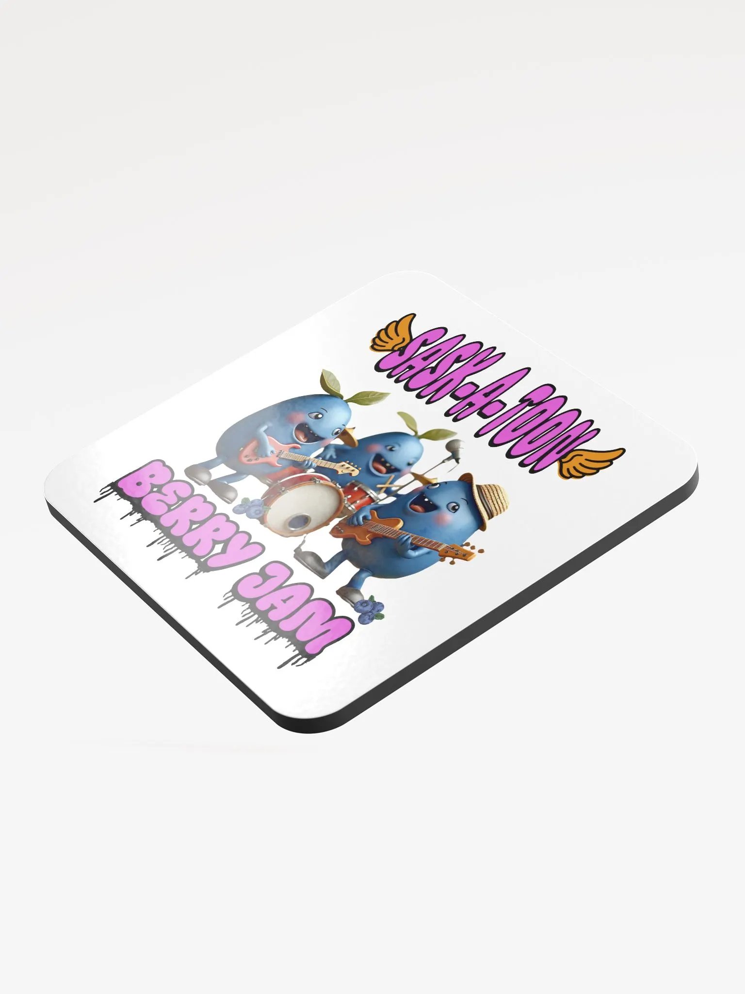 Saskatoon Berry Jam Band Cork Coaster Set product image (4)