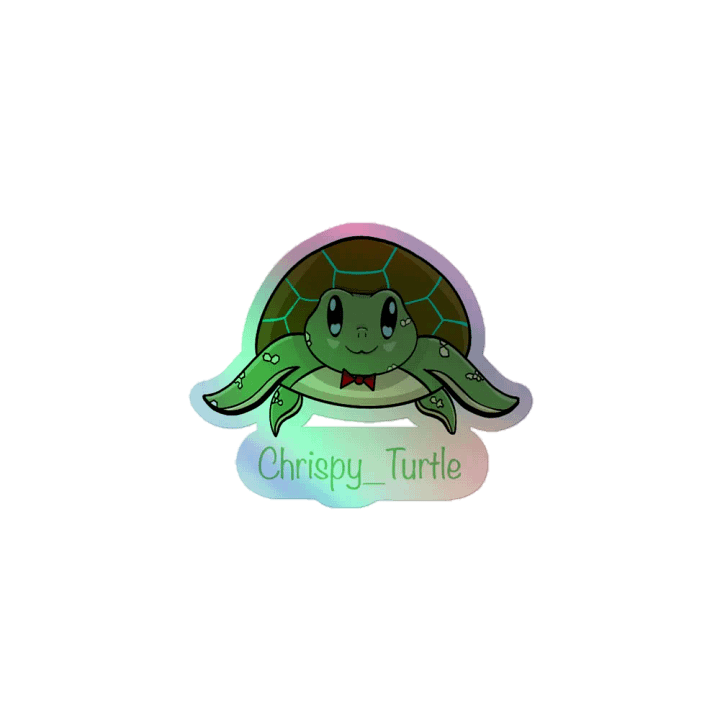 Chrispy Turtle holographic sticker product image (1)