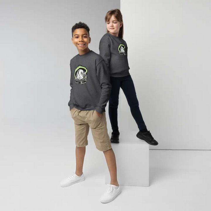Save Me Kids Crew Neck Sweatshirt | Eco-Friendly Style for Young Activists product image (2)