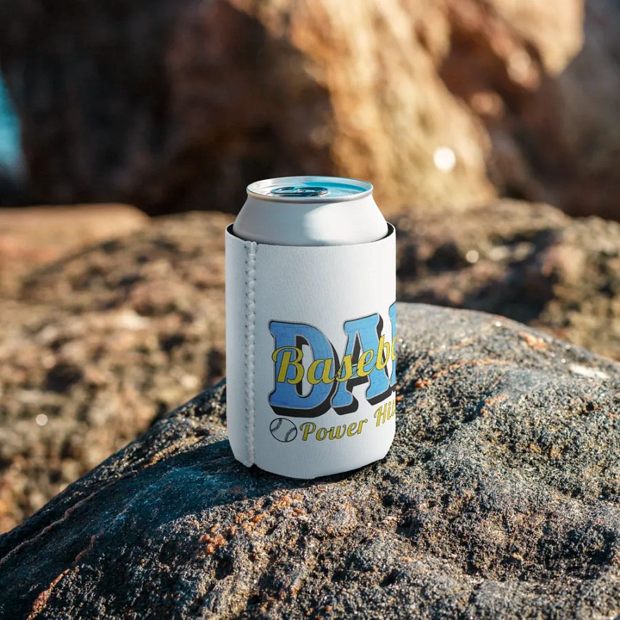 Dad Baseball Power Hitter Coozie Can Cooler product image (8)