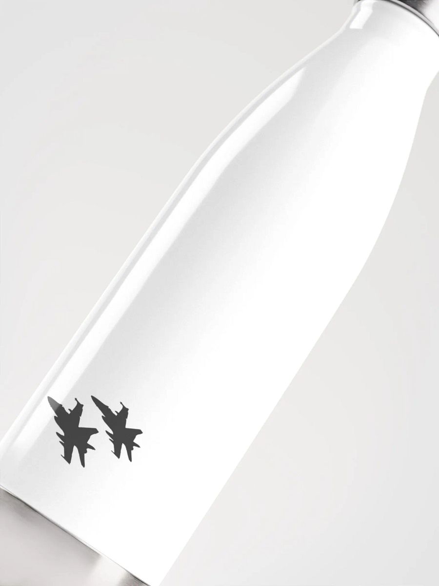 Twin Hornets Logo Water Bottle, White product image (5)