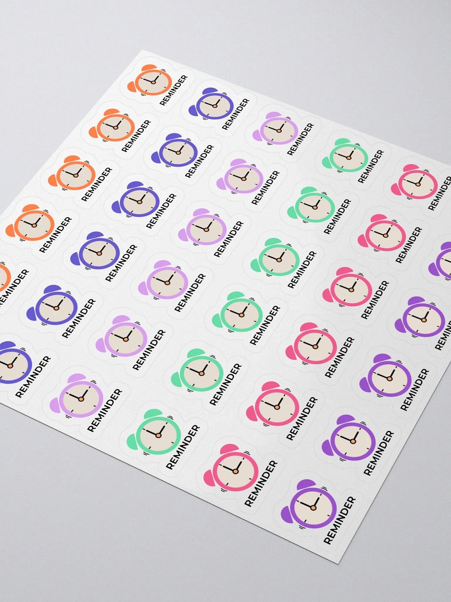 Colorful Clock Reminder Stickers – Hand-Drawn, Functional Planner Stickers for Bullet Journals, Work, and Office Organization product image (3)
