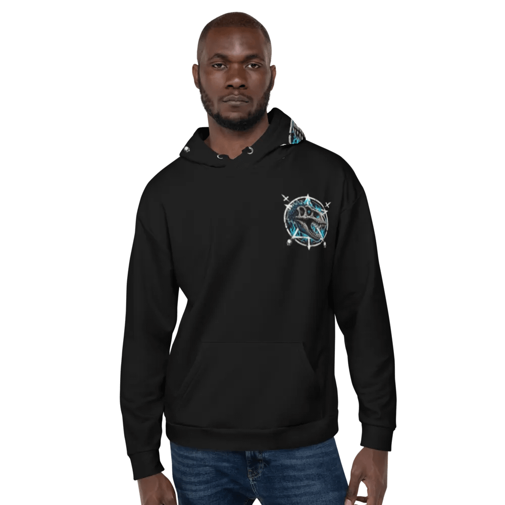 Rock Blue flame all over print hoodie product image (7)