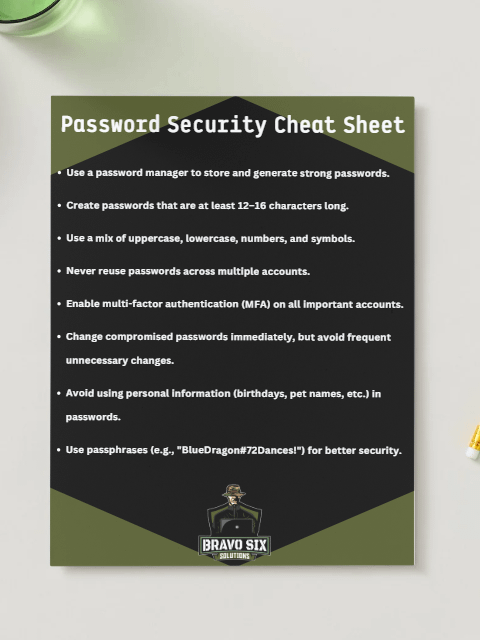Password Security Cheat Sheet product image (1)