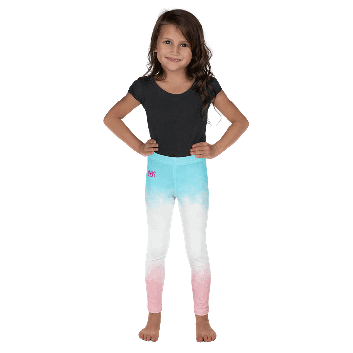 🎨Girls’ | Little Kids | Cape Cuties by BRN.2C.C.™| Leggings 💫| Pink Logo on Patriotic Pastels product image (2)