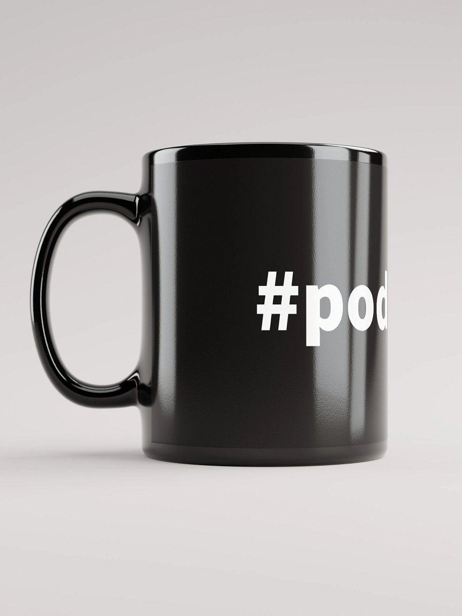 Podcaster Hashtag Ceramic Mug - Black product image (5)