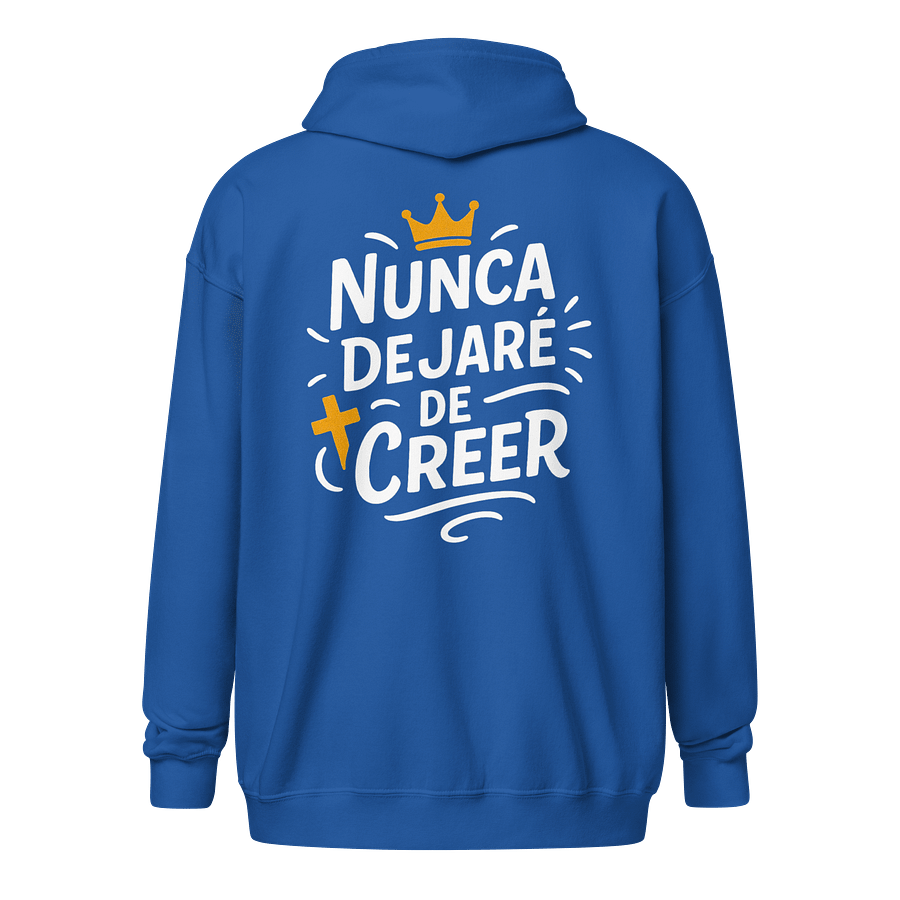 Sudadera Unisex con Capucha y Cremallera | Nunca dejaré de creer product image (1)