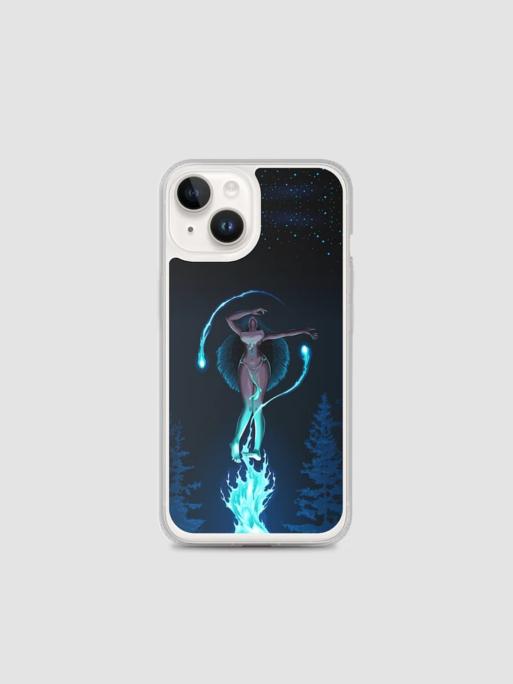 Anime Tribal Girl Phone Case: Enchanting Forest Flames for iPhone product image (1)