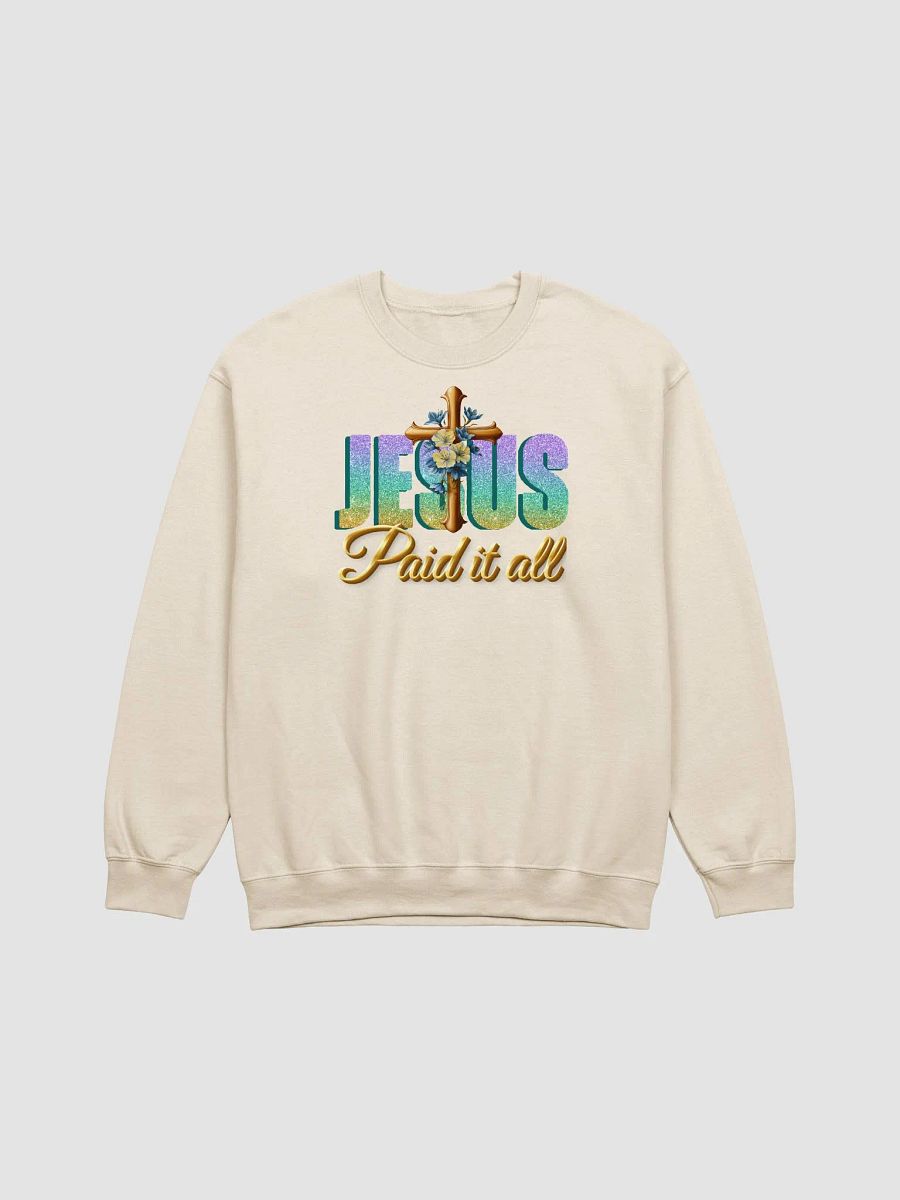 JESUS Paid It All Gildan Crewneck Sweatshirt product image (2)