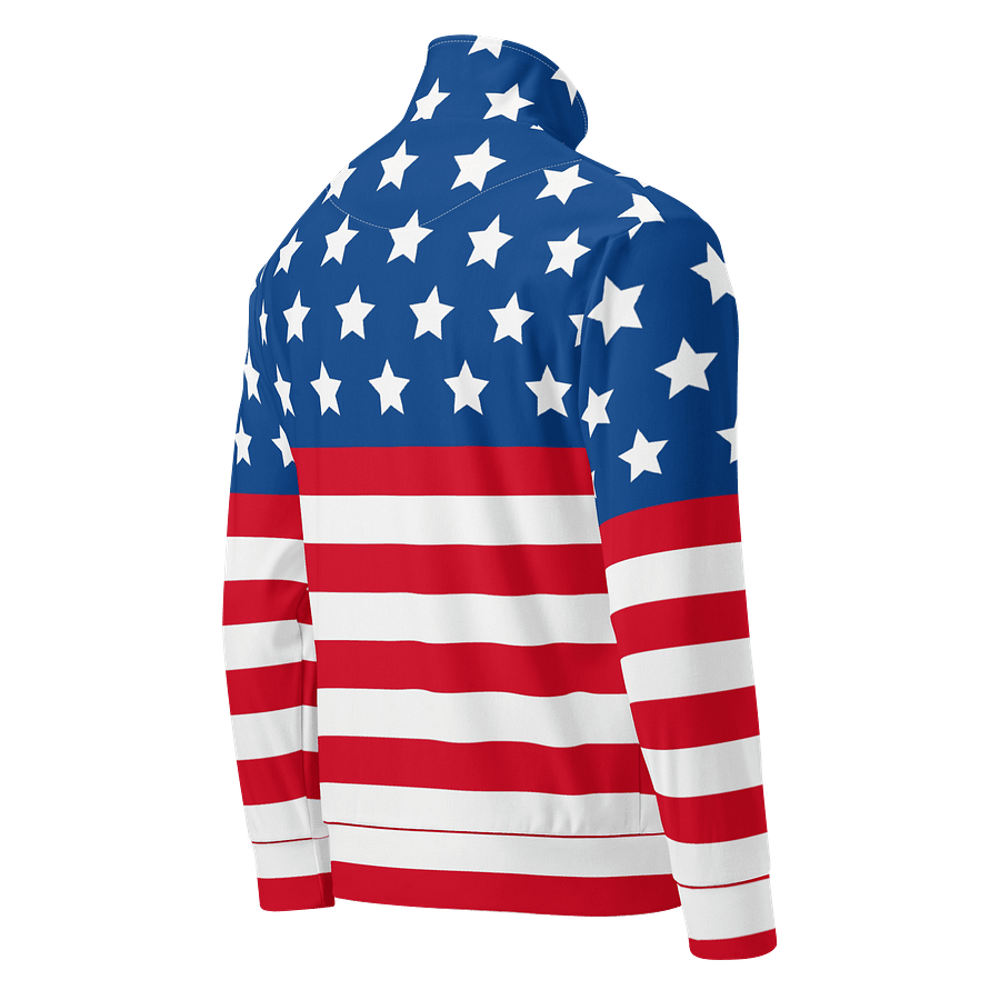 Patriotic All-Over Flag Print Track Jacket product image (2)
