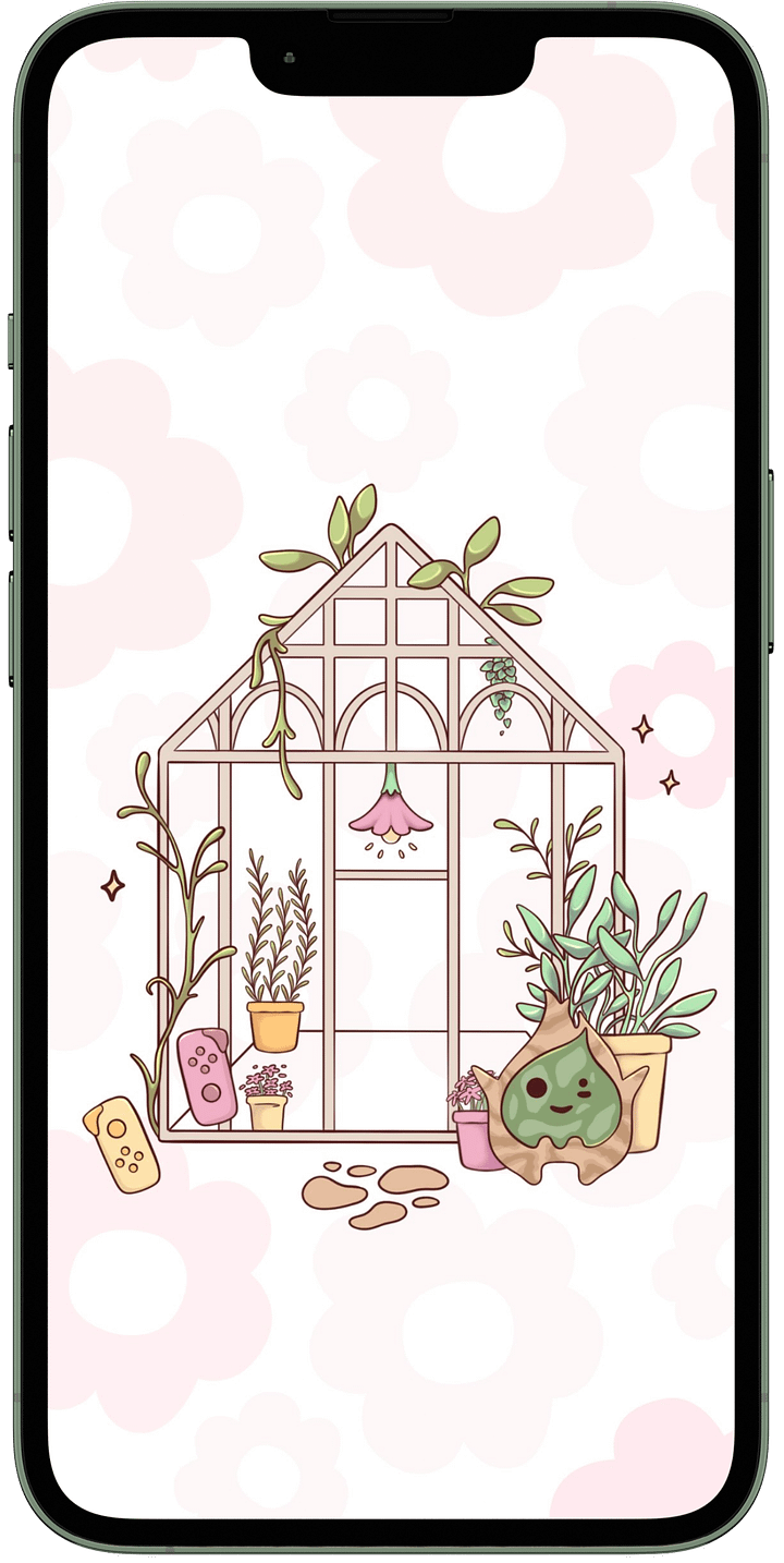 Greenhouse Flower Phone Background product image (1)