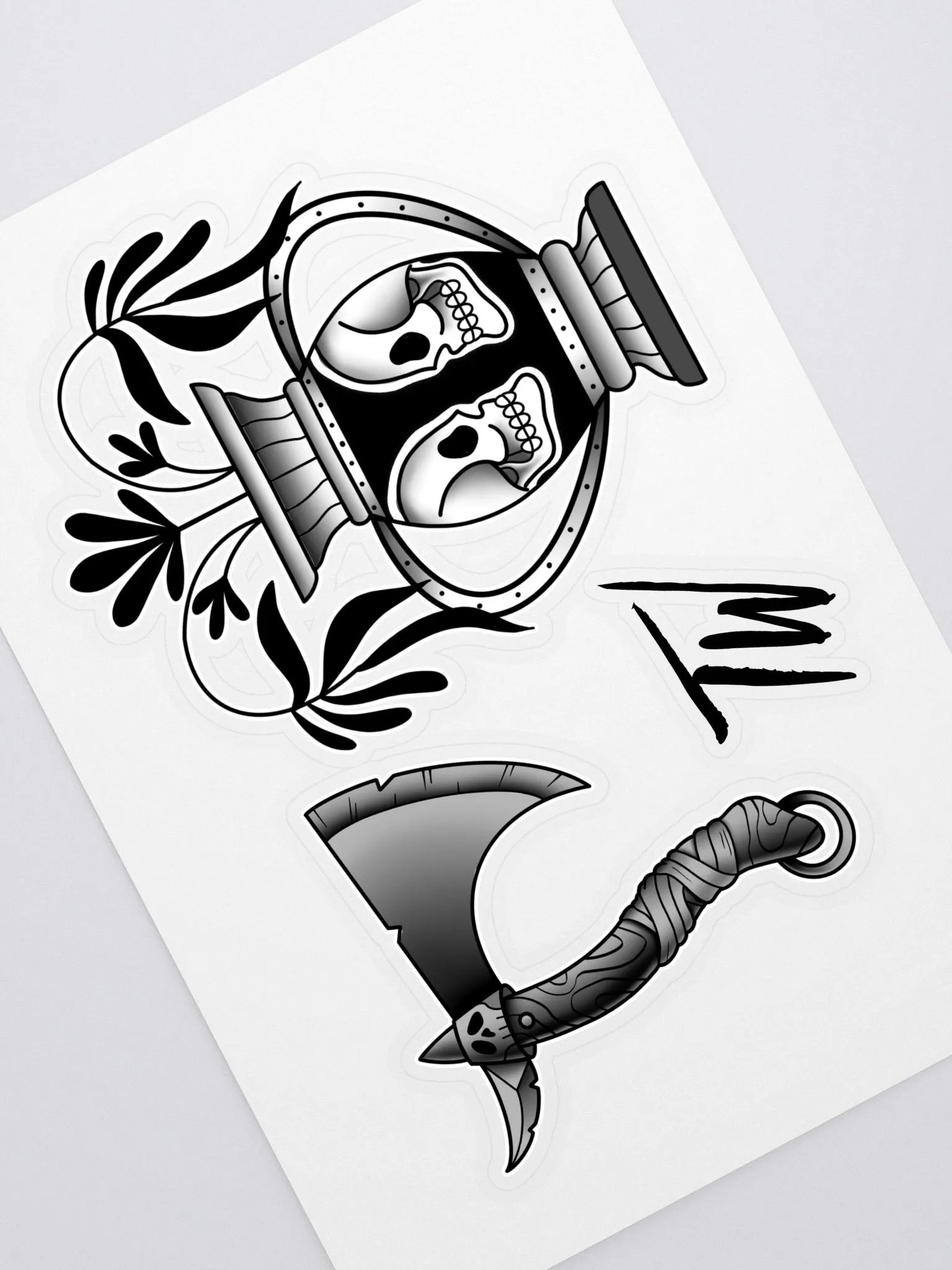 Black & Grey Traditional Sticker Pack product image (2)