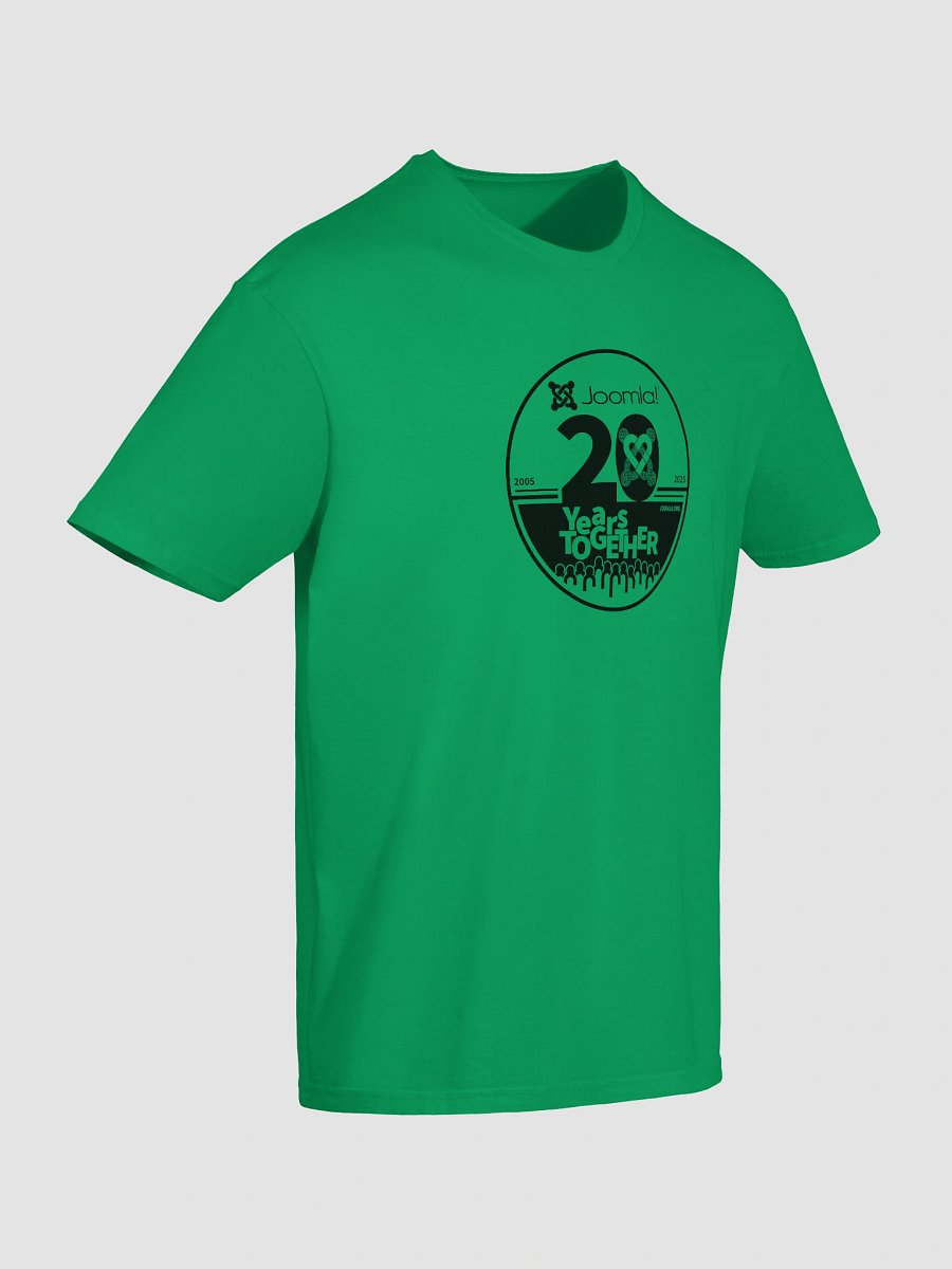 Joomla! 20th Anniversary Edition<br /> — Unisex Softstyle T-Shirt / Black — product image (4)