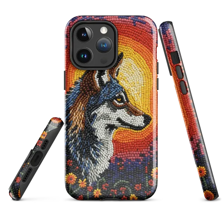 Sunset Wolf Faux-Beaded iPhone® Tough Case product image (4)
