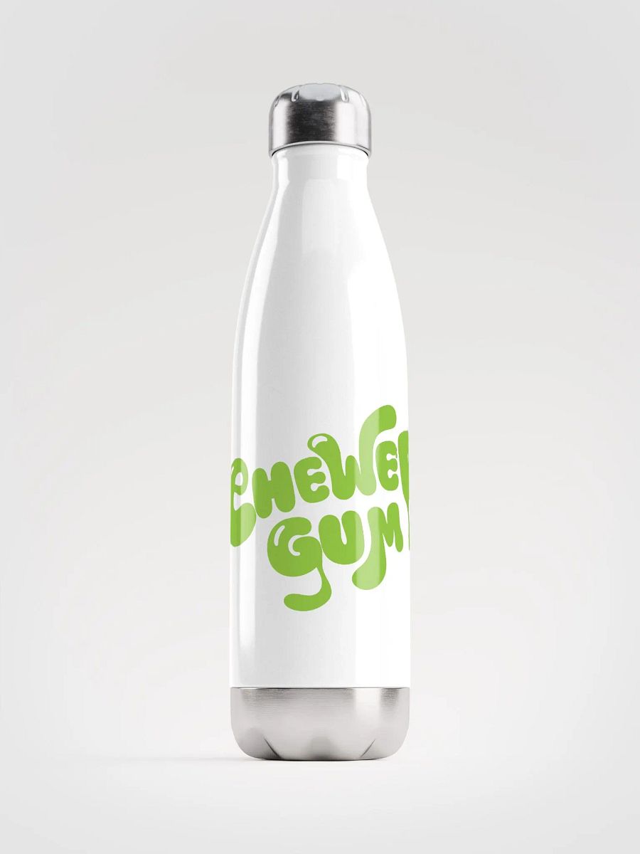 Chewed Gum Steel Water Bottle in Lime Green product image (1)
