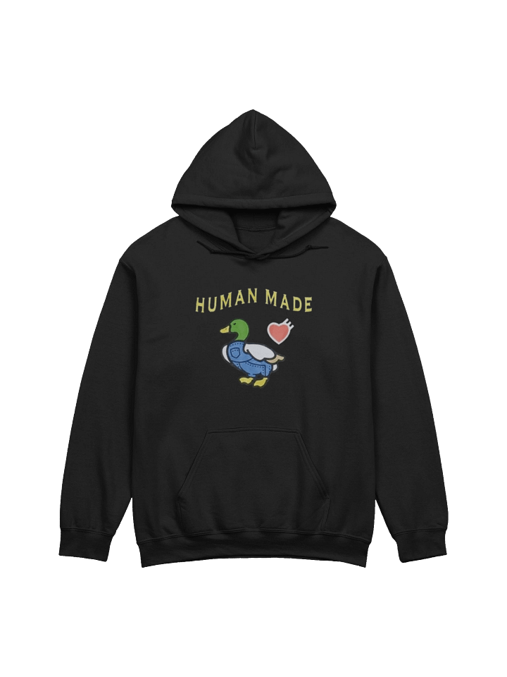 Human Made Duck Graphic Black Hoodie with Back Text Print product image (1)