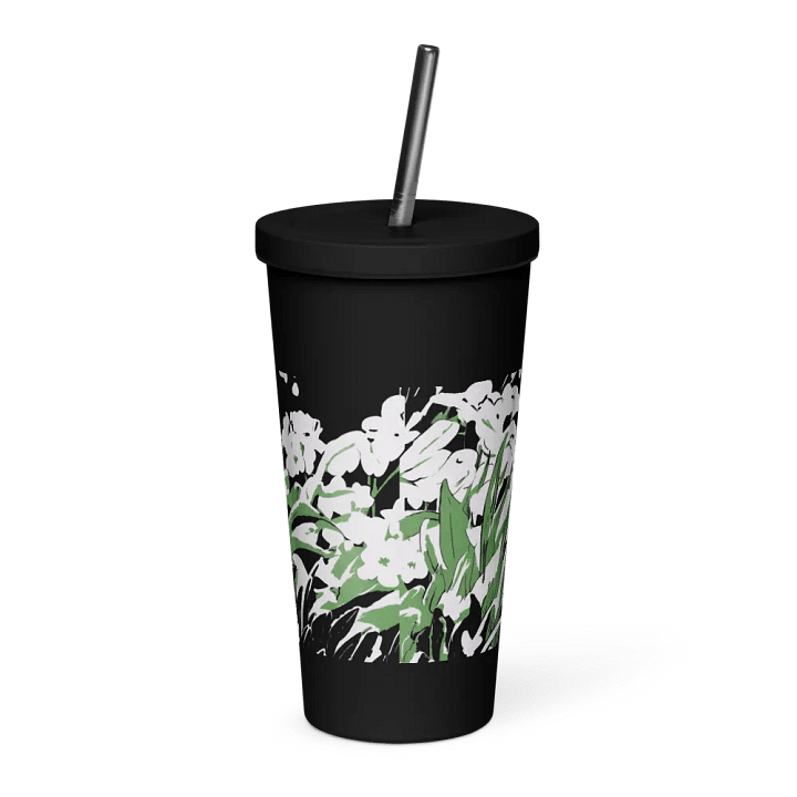 Garden Insulated Tumbler with Straw product image (1)