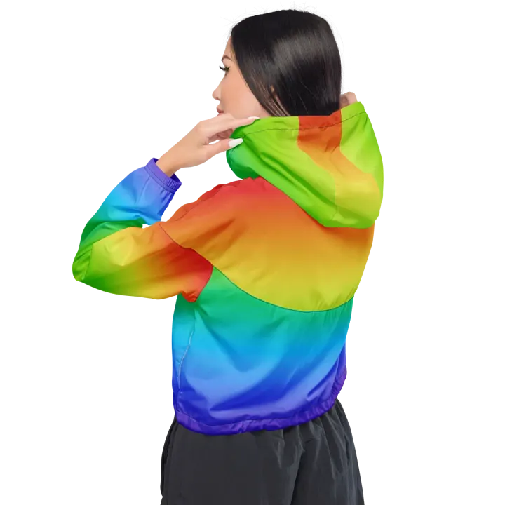 Rainbow Women's Cropped Windbreaker product image (2)
