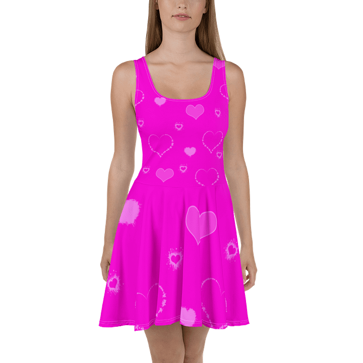 Hot Pink Hearts Skater Dress product image (2)