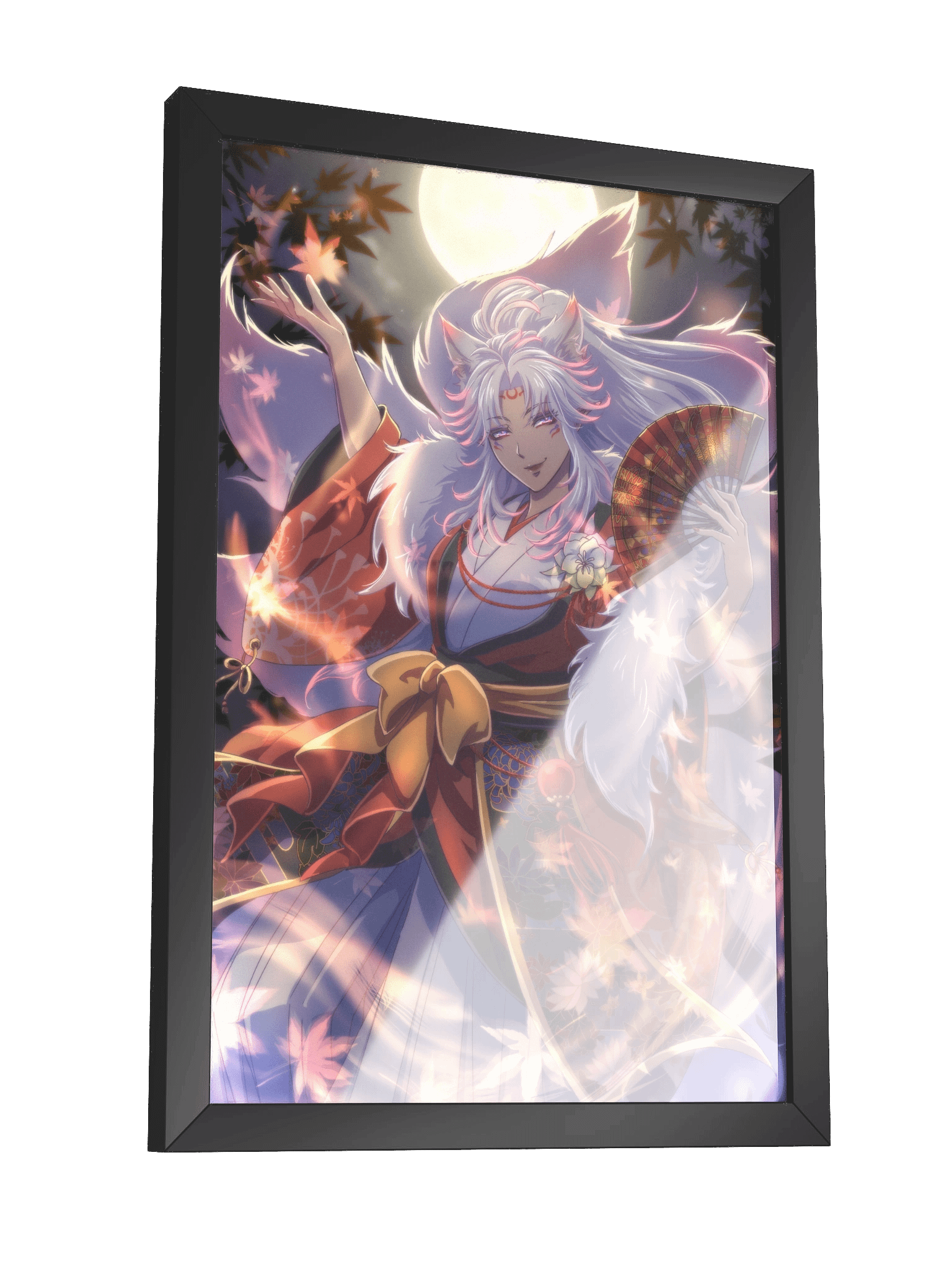 “Spirit of the Silver Moon” Ayous Wood Framed Poster product image (3)