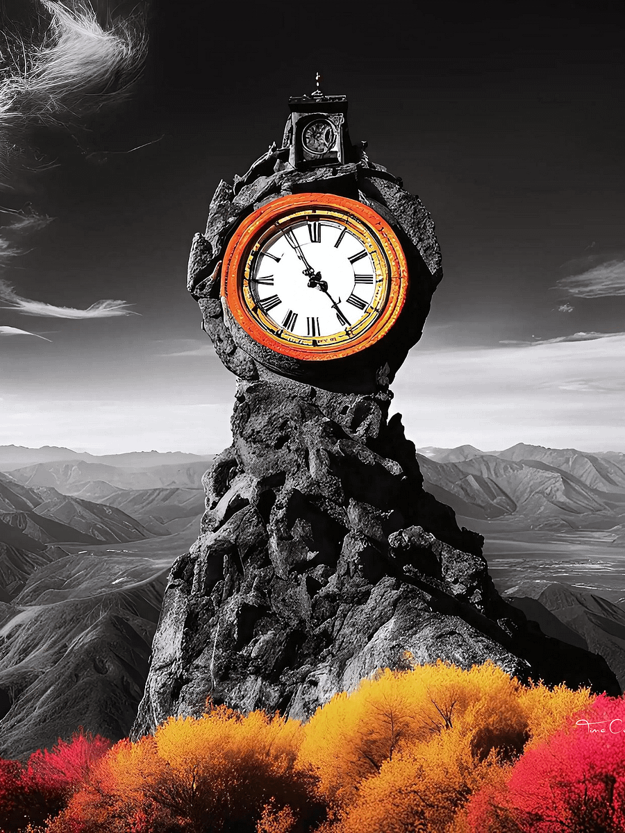 Time Confusion-1 | Artistic Wall Painting product image (1)