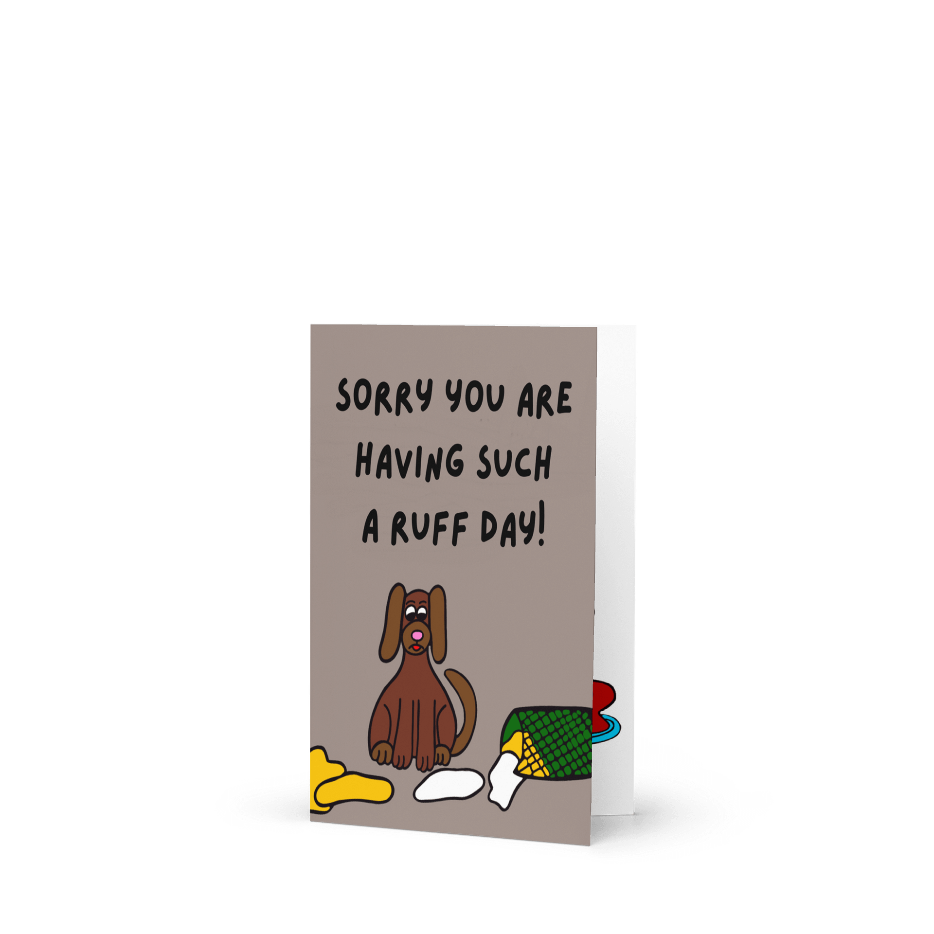 “Sorry You’re Having a Ruff Day” Dog Greeting Card – Cute Pun Card for Encouragement product image (1)