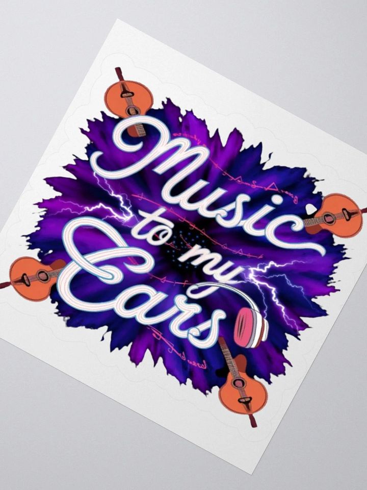 "Music to My Ears" Sticker - Vibrant Musical Decal product image (2)