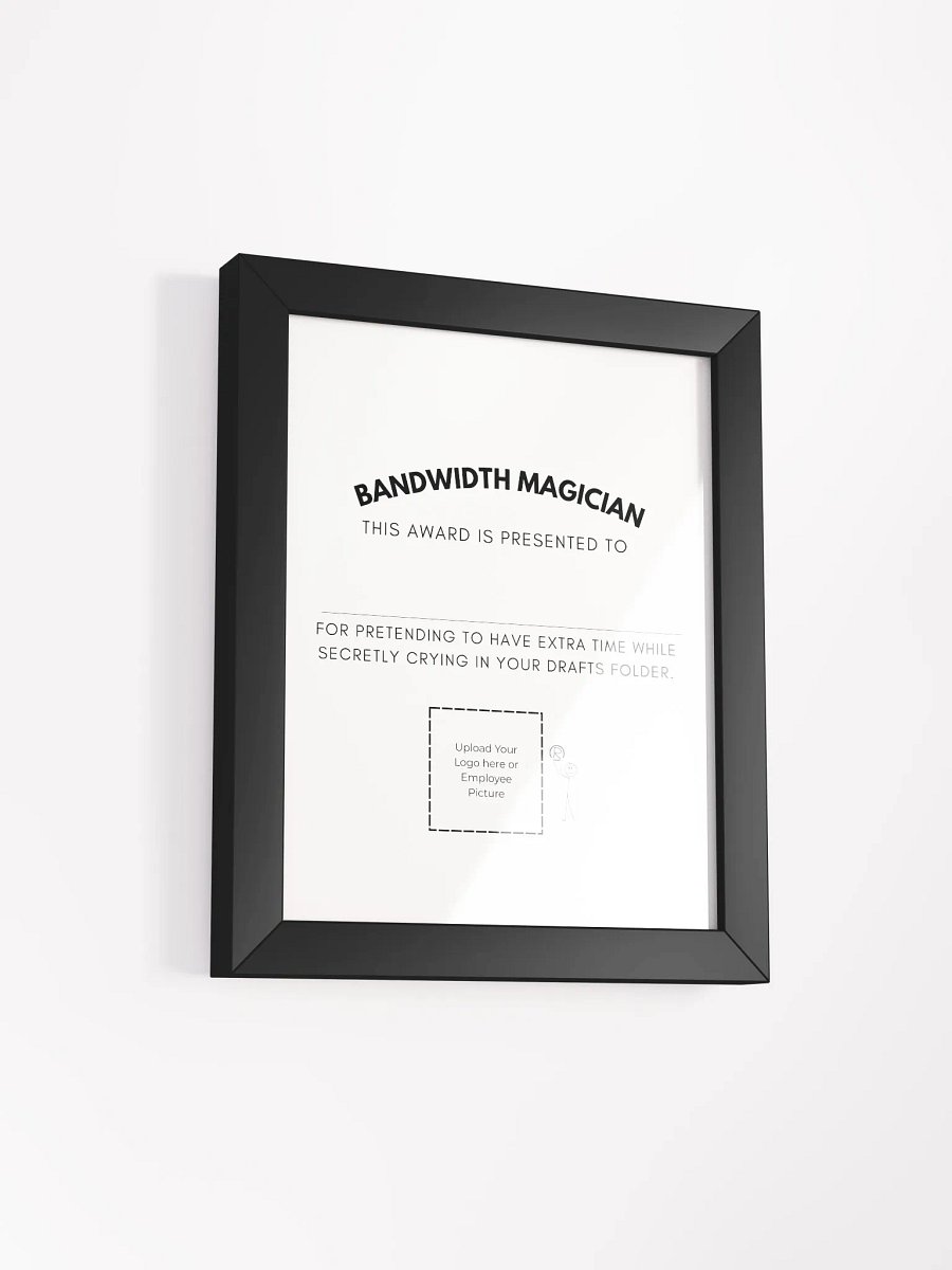 Bandwidth Magician Certificate Poster product image (7)