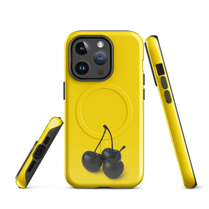 Yellow Black Cherry Cherry Cherries MagSafe® Tough iPhone® Case product image (2)