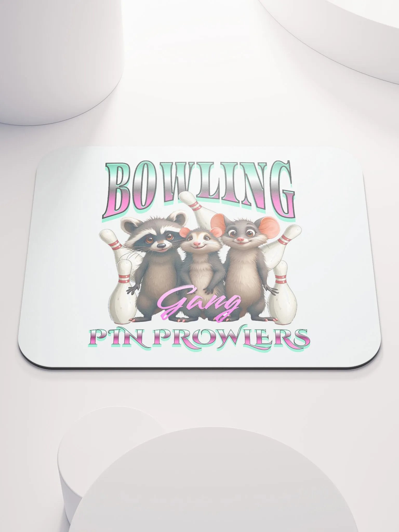 Bowling Gang Pin Prowlers Raccoon Mouse Pad product image (2)