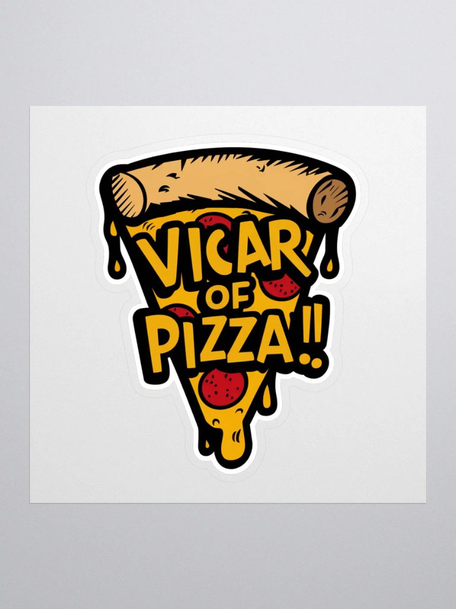 Vicar of Pizza Logo Sticker product image (1)