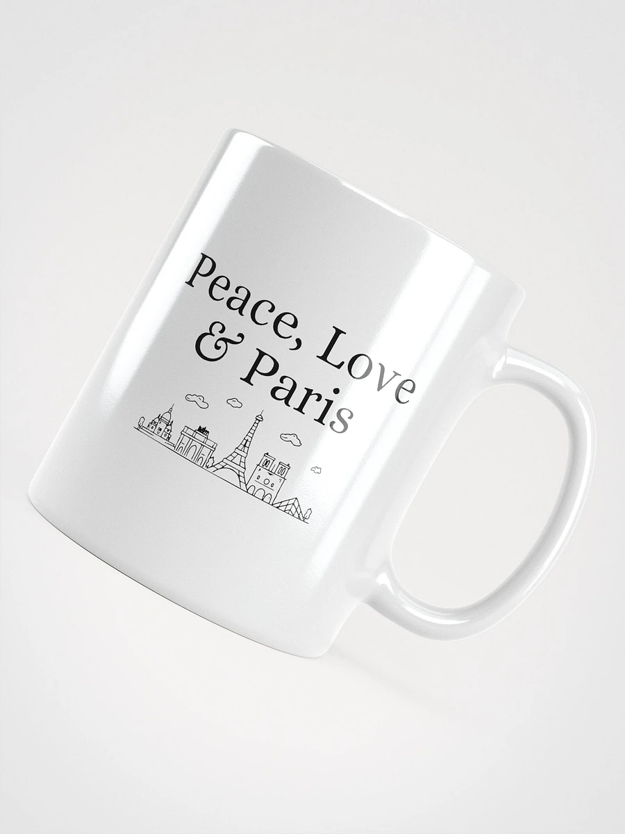 Peace, Love and Paris Mug with Monuments | Left Handed Coffee Tea Mug product image (2)