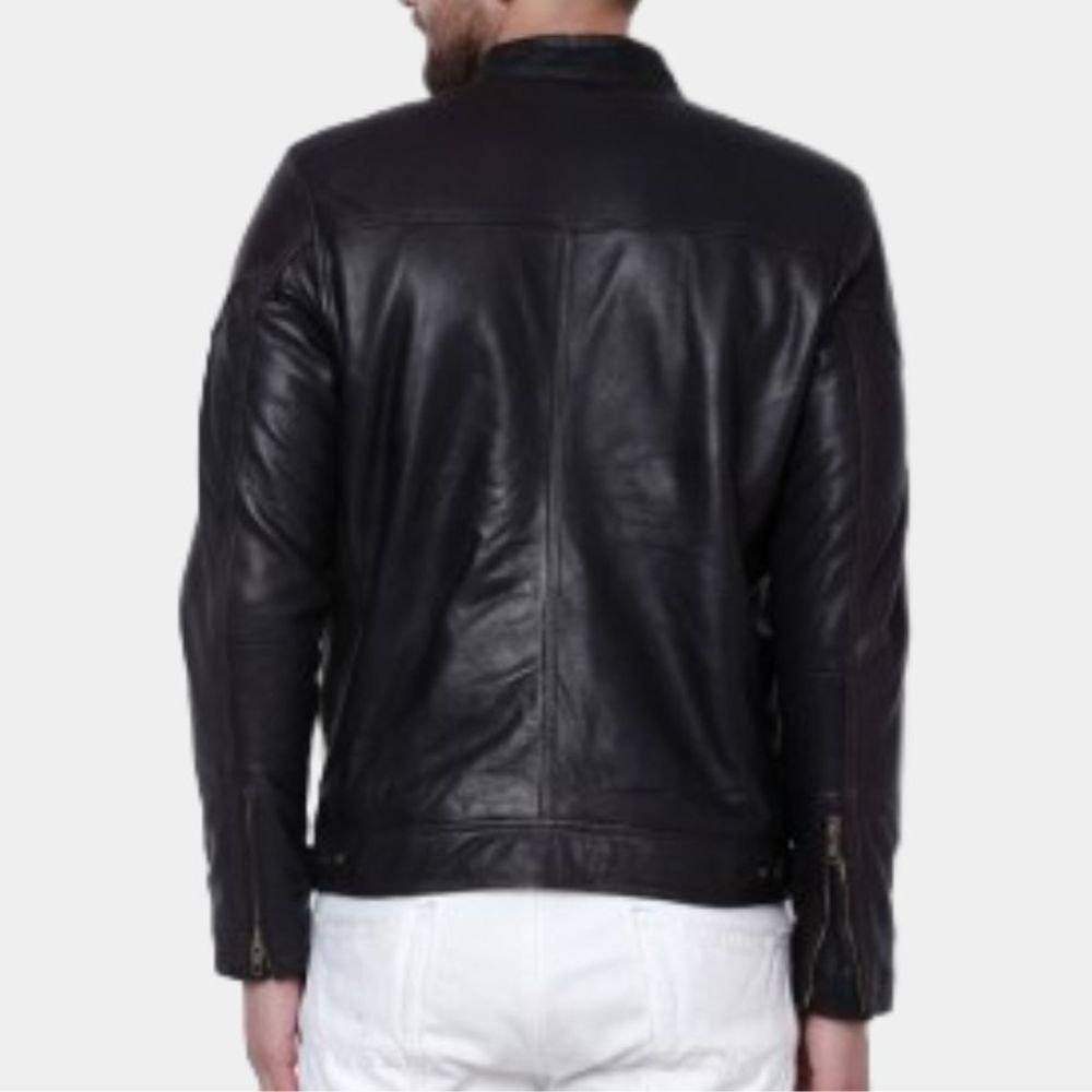 Mens Leather Conny Racer Jacket product image (3)