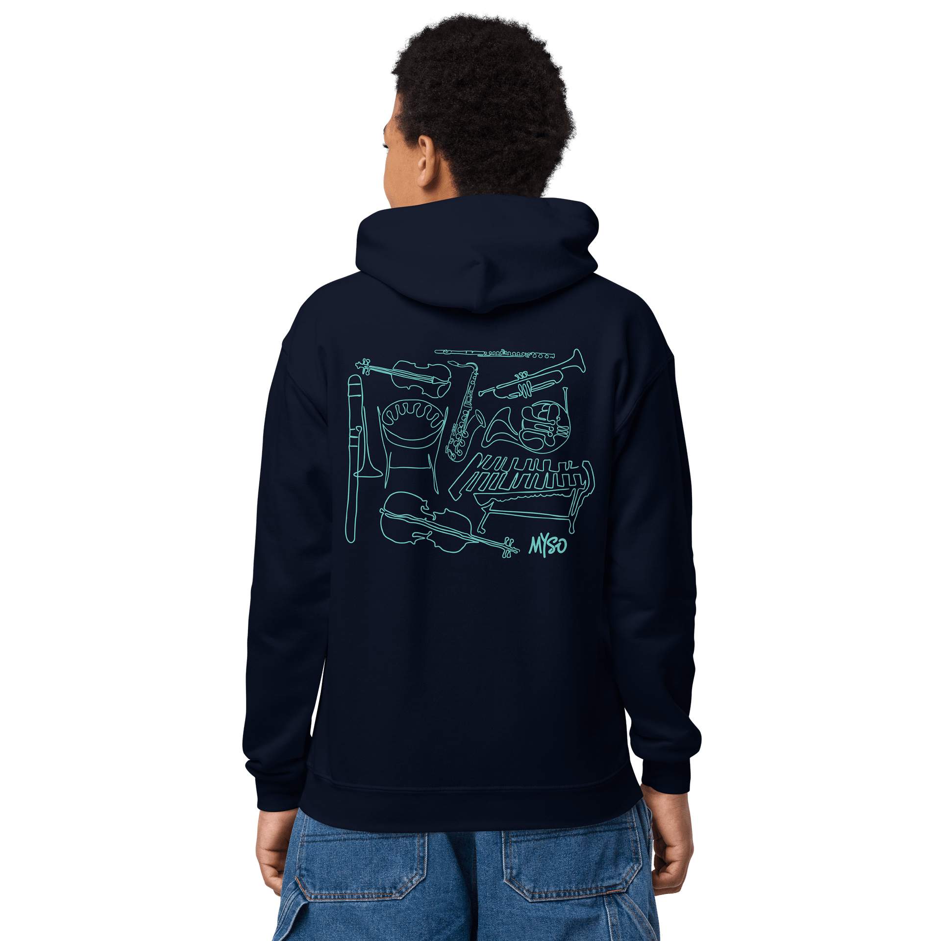 MYSO Youth Navy Instrument Hoodie product image (2)
