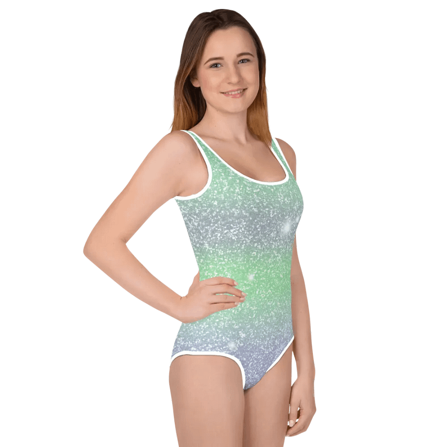 Glitter Unicorn Texture Design Youth Swimsuit (3) product image (12)