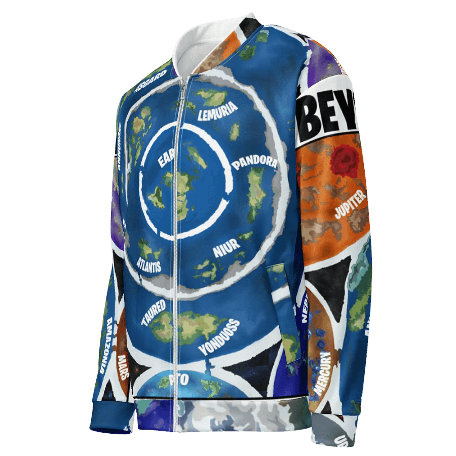 Premium All Over Print Bomber Jacket Beyond The Ice Wall Map product image (4)