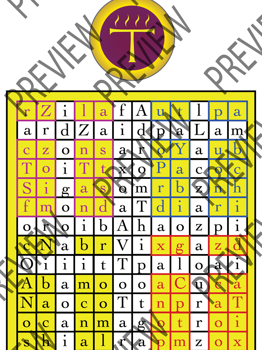 Enochian Elemental Tablets Golden Dawn Style White product image (4)