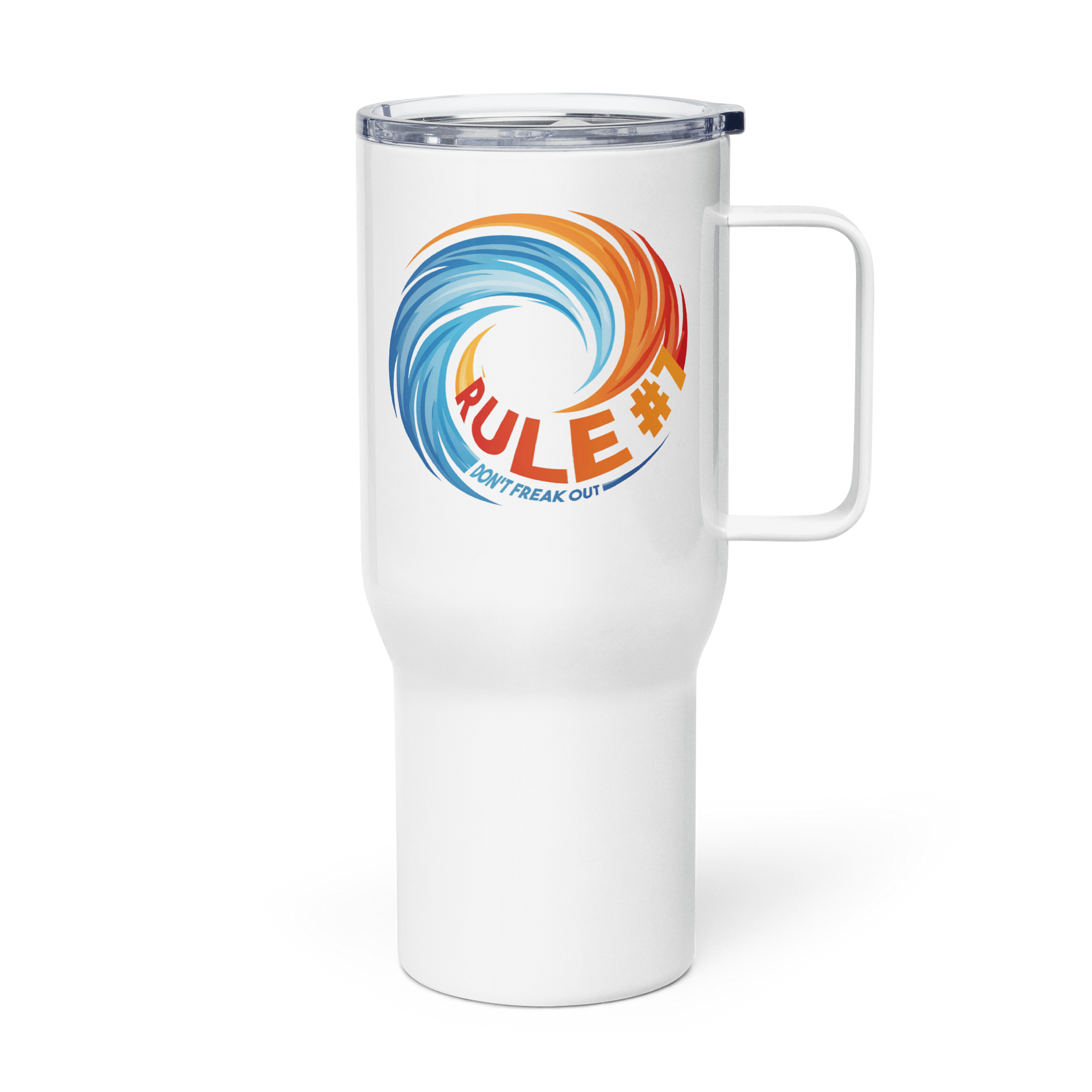 Rule # 7 Travel Mug Blue and Orange product image (3)