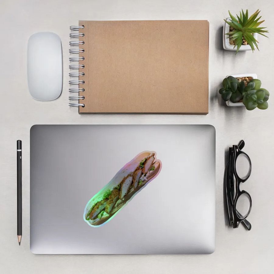 Chicken Fillet Roll Holographic Sticker product image (10)