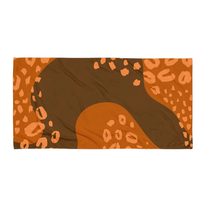 Orange Animal Print Sublimated Towel product image (1)