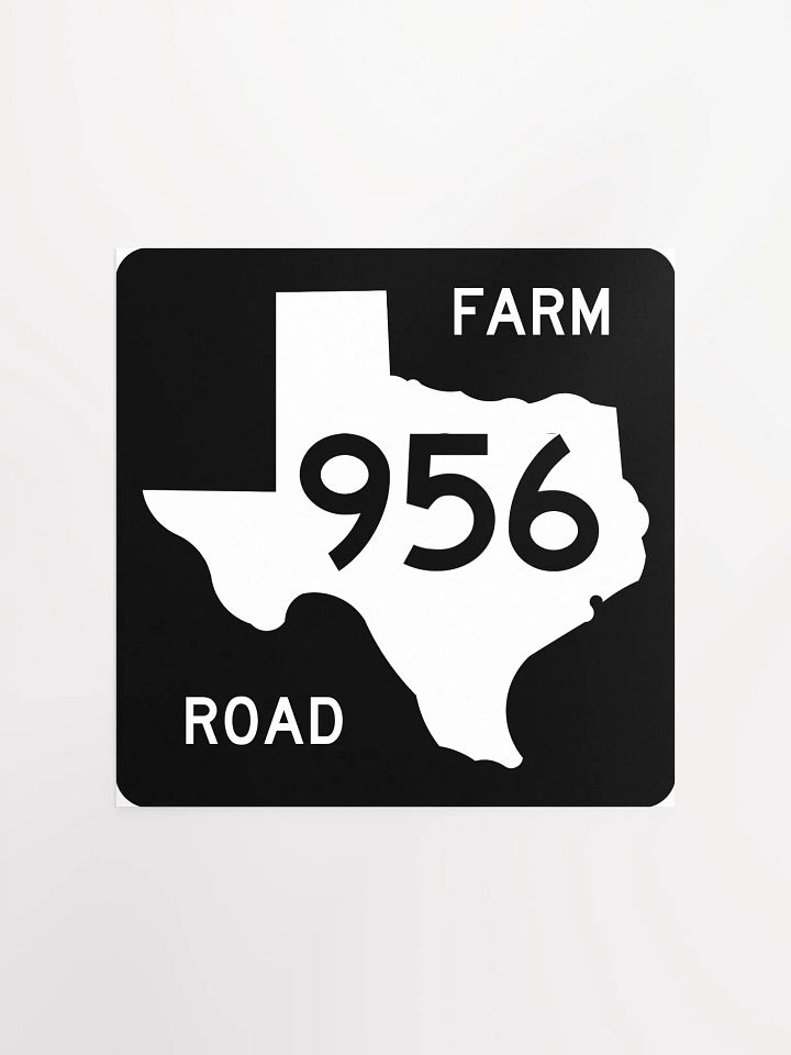 Texas Farm Road Sign FM 956 Poster product image (3)