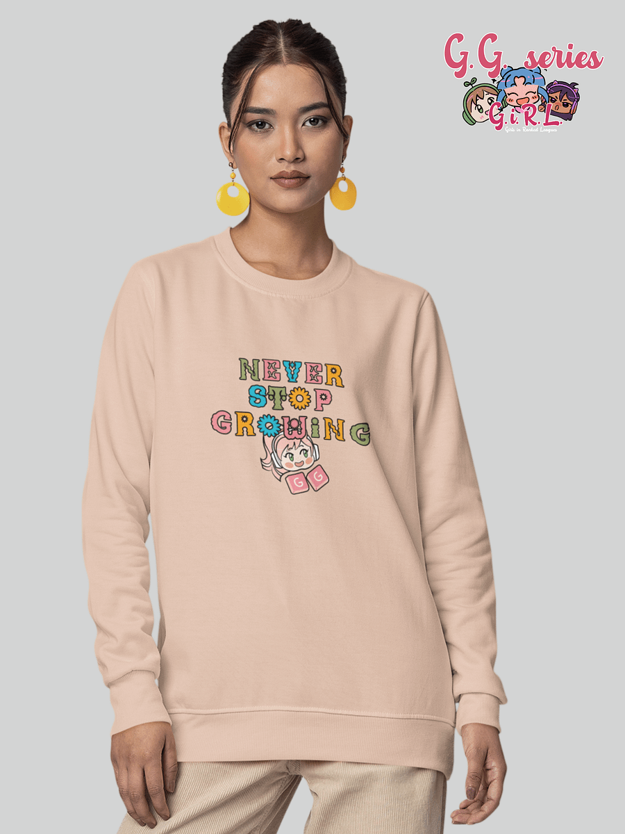 Gamer girl sweatshirt - Never Stop Growing from Good Game Series by Gi.R.L. product image (1)